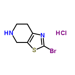 2-溴-4,5,6,7-四氢噻唑并[5,4-C]吡啶盐酸盐结构式