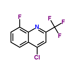 2-三氟甲基-4-氯-8-氟喹啉结构式