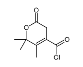 5,6,6-trimethyl-2-oxo-3H-pyran-4-carbonyl chloride Structure