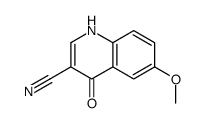 1,4-二氢-6-甲氧基-4-氧代-3-喹啉甲腈结构式