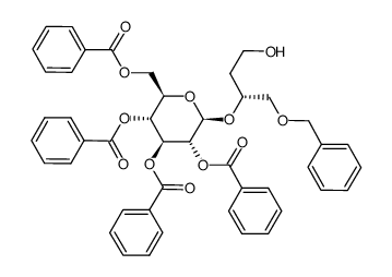 1-O-benzyl-2-O-(2,3,4,6-tetra-O-benzoyl-β-D-glucopyranosyl)-1,2,4-butanetriol Structure