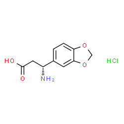 (R)-3-氨基-3-(苯并[D][1,3]间二氧杂环戊烯-5-基)丙酸盐酸盐结构式
