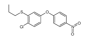 1-chloro-4-(4-nitrophenoxy)-2-propylsulfanylbenzene结构式