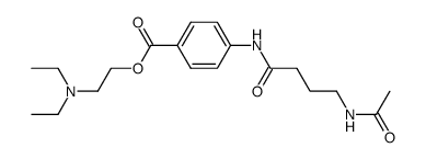 N-(p-3-Diaethylaminaethoxycarbonylphenyl)-4-acetylaminobuttersaeureamid Structure
