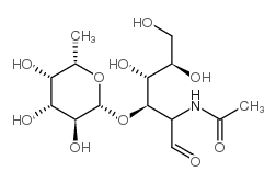 2-乙酰氨基-2-脱氧-3-O-(α-L-呋喃果糖基)-D-吡喃葡萄糖结构式