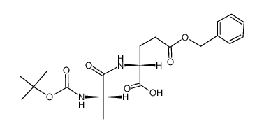 N-[N-[叔丁氧羰基]-L-丙氨酰基]-D-谷氨酸 5-苄基酯结构式