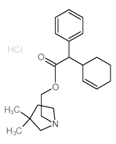 Benzeneacetic acid, a-2-cyclohexen-1-yl-,2-(3,3-dimethyl-1-pyrrolidinyl)ethyl ester, hydrochloride (1:1)结构式