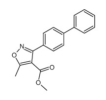 4-Isoxazolecarboxylicacid,3-[1,1-biphenyl]-4-yl-5-methyl-,methylester(9CI) Structure
