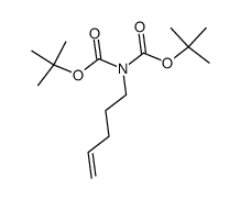 N,N-di(tert-butylcarbamate) N-(pent-4-en-1-yl)amine结构式