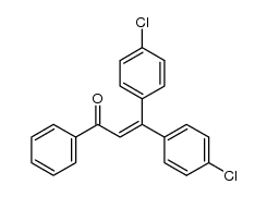 3,3-bis-(4-chloro-phenyl)-1-phenyl-propenone结构式