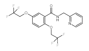 N-(pyridin-2-ylmethyl)-2,5-bis(2,2,2-trifluoroethoxy)benzamide Structure