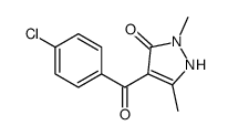 4-(4-chlorobenzoyl)-2,5-dimethyl-1H-pyrazol-3-one结构式