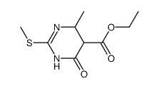 ethyl 4-methyl-2-(methylsulfanyl)-6-oxo-1,4,5,6-tetrahydro-5-pyrimidinecarboxylate结构式