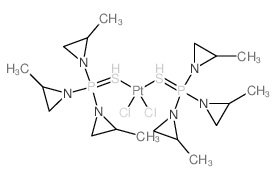 bis((tris(2-methylaziridin-1-yl)-l5-phosphanylidene)-l4-sulfanyl)platinum(IV) chloride Structure