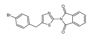 2-[5-[(4-bromophenyl)methyl]-1,3-thiazol-2-yl]isoindole-1,3-dione结构式