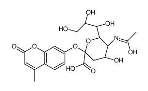 (2S,4S,5R,6R)-5-acetamido-4-hydroxy-2-(4-methyl-2-oxochromen-7-yl)oxy-6-[(2R)-1,2,3-trihydroxypropyl]oxane-2-carboxylic acid Structure