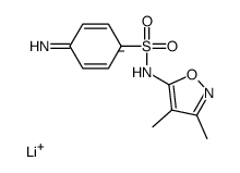 lithium,[4-[(3,4-dimethyl-1,2-oxazol-5-yl)sulfamoyl]phenyl]azanide结构式