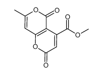 methyl 2,5-dihydro-7-methyl-2,5-dioxopyrano[4,3-b]pyran-4-carboxylate结构式