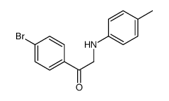1-(4-bromophenyl)-2-(4-methylanilino)ethanone结构式