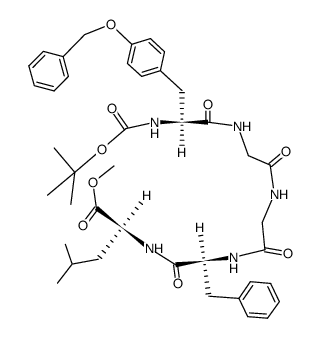 Boc-Tyr(OBz)-Gly-Gly-Phe-Leu-OCH3结构式
