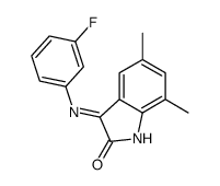 3-(3-fluoroanilino)-5,7-dimethylindol-2-one结构式