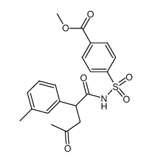 4-(4-oxo-2-m-tolyl-pentanoylsulfamoyl)-benzoic acid methyl ester结构式