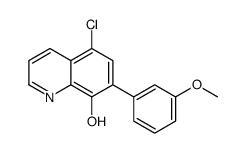 5-chloro-7-(3-methoxyphenyl)quinolin-8-ol结构式