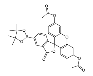 3-oxo-5-(4,4,5,5-tetramethyl-1,3,2-dioxaborolan-2-yl)-3H-spiro[isobenzofuran-1,9'-xanthene]-3',6'-diyl diacetate结构式