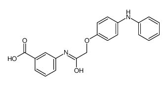 3-(2-(4-(苯基氨基)苯氧基)乙酰氨基)苯甲酸结构式