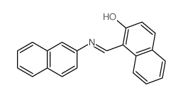 2-Naphthalenol,1-[(2-naphthalenylimino)methyl]-结构式