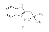 1H-Indole-2-methanaminium,N,N,N-trimethyl-, iodide (1:1)结构式
