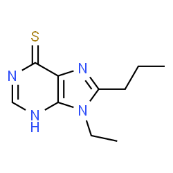 6H-Purine-6-thione,9-ethyl-1,9-dihydro-8-propyl-(9CI) structure