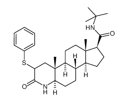 N-tert-butyl-2-phenylsulfenyl-3-oxo-4-aza-5α-androstane-17β-carboxamide结构式