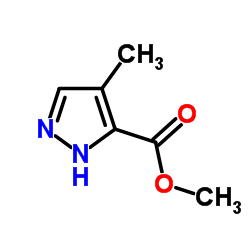 4-甲基-1H-吡唑-3-羧酸甲酯结构式