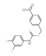 N-(3,4-dichlorophenyl)-1-[(4-nitrophenyl)methylsulfanyl]methanethioamide Structure