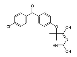 N-carbamoyl-2-[4-(4-chlorobenzoyl)phenoxy]-2-methylpropanamide结构式