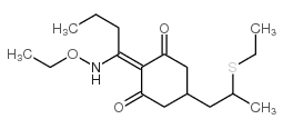 2-[1-(乙氧基亚氨基)丁基]-5-[2-(乙硫基)丙基]-3-羟基环己-2-烯酮结构式