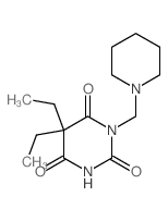 2,4,6(1H,3H,5H)-Pyrimidinetrione,5,5-diethyl-1-(1-piperidinylmethyl)-结构式