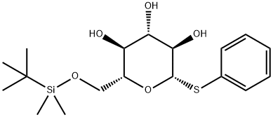 (2R,3S,4S,5R,6S)-2-(((叔丁基二甲基硅烷基)氧基)甲基)-6-(苯基硫基)四氢-2H-吡喃-3,4,5-三醇结构式
