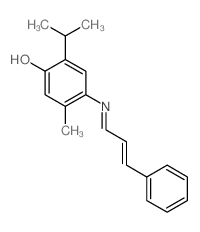 4-(cinnamylideneamino)-5-methyl-2-propan-2-yl-phenol结构式