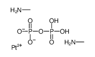 hydron,methanamine,phosphonato phosphate,platinum(2+) Structure