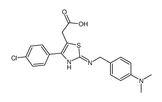 2-[4-(4-chlorophenyl)-2-[[4-(dimethylamino)phenyl]methylamino]-1,3-thiazol-5-yl]acetic acid Structure