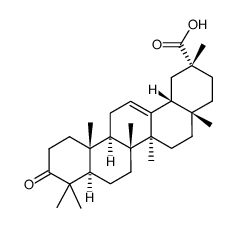 3-keto-olean-12-en-29-oic acid Structure