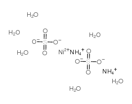 Nickel ammonium sulfate hexahydrate Structure