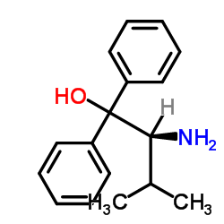 (S)-(-)-2-氨基-3-甲基-1,1-二苯基-1-丁醇结构式