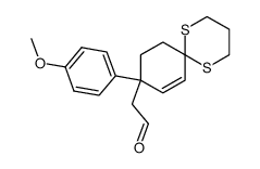 2-(9-(4-methoxyphenyl)-1,5-dithiaspiro[5.5]undec-7-en-9-yl)acetaldehyde Structure