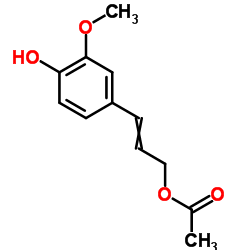3-(4-Hydroxy-3-methoxyphenyl)prop-2-enyl acetate结构式