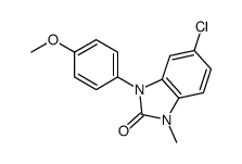 5-chloro-3-(4-methoxyphenyl)-1-methylbenzimidazol-2-one结构式