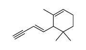 (7E)-1-(but-3-en-1-yn-4-yl)-2,6,6-trimethylcyclohex-2-ene结构式