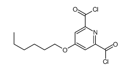 4-hexoxypyridine-2,6-dicarbonyl chloride Structure